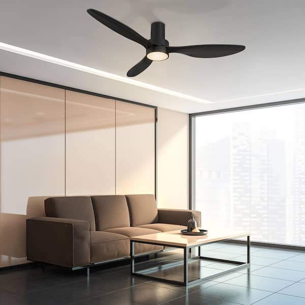 Semmes 52 in. Integrated LED Indoor Black DC Motor Smart Ceiling Fan with Light and Remote, Works with Alexa and Google