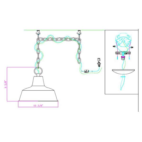 Mason 1-Light Swag Pendant Light in Oil Rubbed Bronze