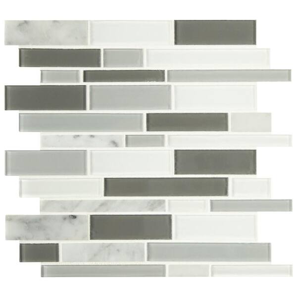 Positano Interlocking 12 in. x 12 in. Mixed Multi-Surface Wall Mosaic Tile (1 sq. ft./Each)