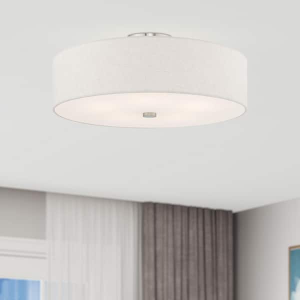 Mercury 5 Light Brushed Nickel Semi Flush Mount