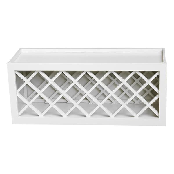 Ready to Assemble 30x15x12 in. Shaker Wall Wine Rack in White