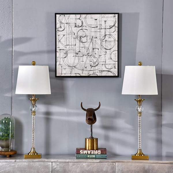 Montgomery 29 .5 in. Gold/Clear Buffet Lamp