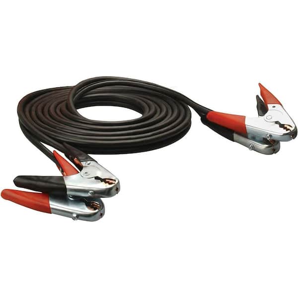 20 ft 4-Gauge 500 Amp Black Parrot Jaw Clamps