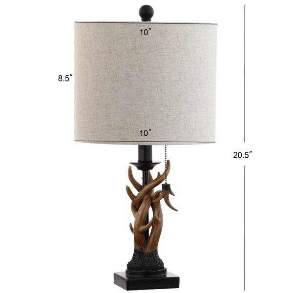 Gaston 20.5 in. Brown Resin Mini Table Lamp