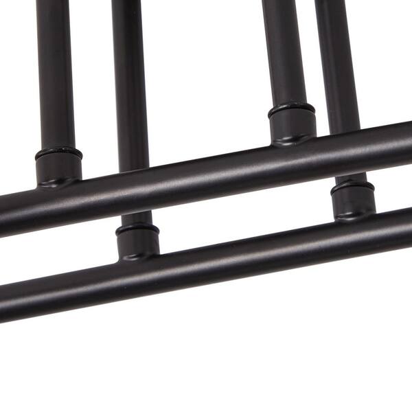 28 in. Modern 4-Light Black Semi Flush Mount Industrial Black and Gold Sputnik Chandelier