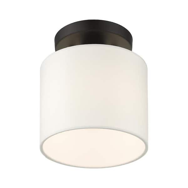 Mercury 1 Light Black Semi Flush Mount