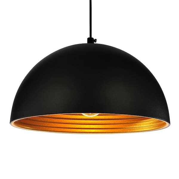 Modest 1 Light Down Mini Pendant With Black Finish