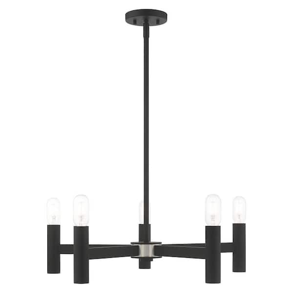 Copenhagen 5 Light Black Chandelier