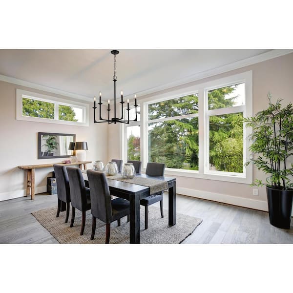 Highgate 6-Light Matte Black Chandelier without Glass Shade