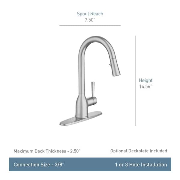 Adler Single-Handle Pull-Down Sprayer Kitchen Faucet with Power Clean and Reflex in Spot Resist Stainless