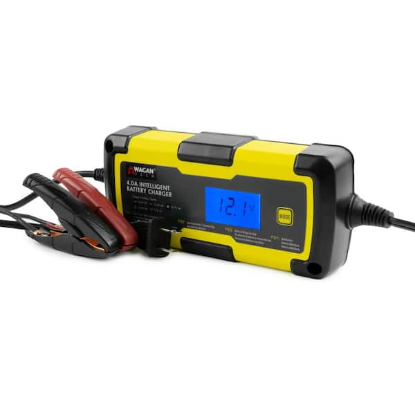 6-Volt and 12Volt 4.0 Amp Intelligent Battery Charger, Battery Maintainer