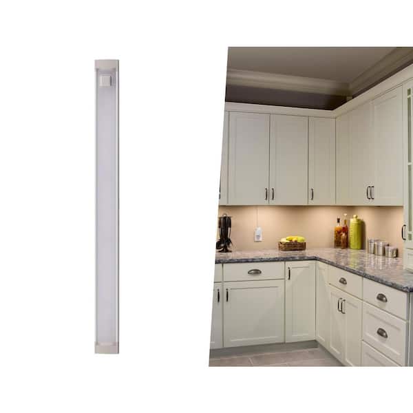 9 in. LED Warm White 2700K, Dimmable, 1-Bar Under Cabinet Lights Kit with Hands-Free On/Off (Tool-Free Plug-in Install)