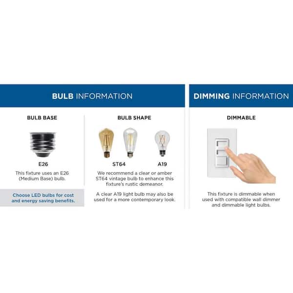 Tremont Collection 1-Light Stainless Steel Clear Seeded Glass Farmhouse Mini-Pendant Hanging Light