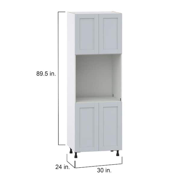 Cumberland Light Gray Shaker Assembled Pantry Single Oven Kitchen Cabinet (30 in. W x 89.5 in. H x 24 in. D)