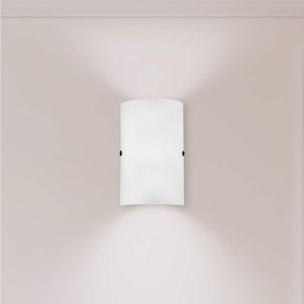 Troy 3 3 in. W x 11.8 in. H 1-Light Matte Nickel Wall Sconce with Frosted Glass Shade