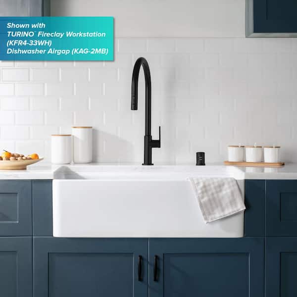 Oletto High-Arc Single-Handle Pull-Down Sprayer Kitchen Faucet in Matte Black