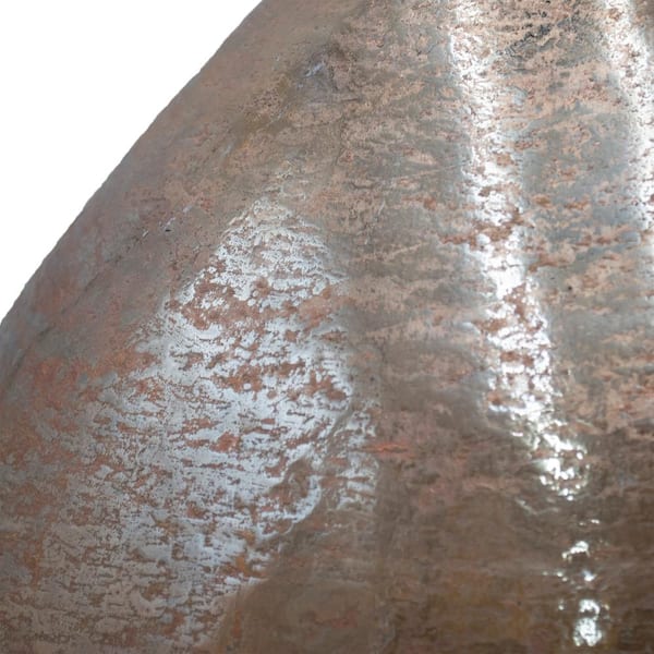 Alicante 1-Light Copper Hanging Pendant with Glass and Metal Shade