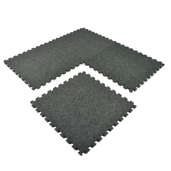 Royal Carpet Dark Gray Residential 24 in. x 24 in. Loose Lay Interlocking Carpet Tile (15 Tiles/Case) 60 sq. ft.