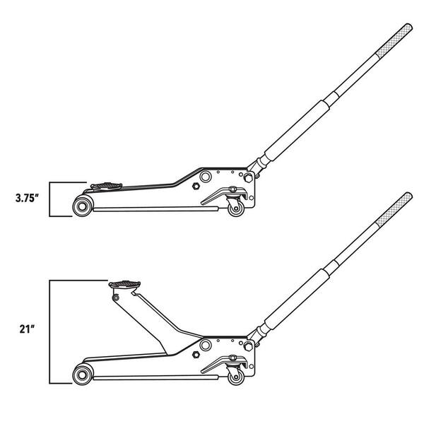 3-1/2-Ton Low Profile Car Jack with Quick Lift