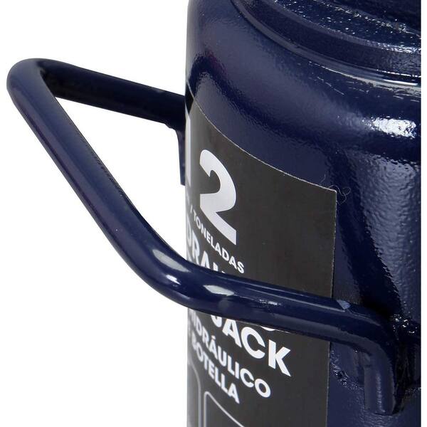12-Ton Low Profile Hydraulic Welded Heavy Duty Bottle Jack, Blue