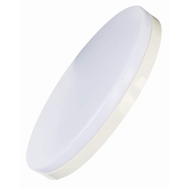13 in. 120-Volt White Integrated LED Dimmable Flush Mount 3500K with Germ Fighting Technology