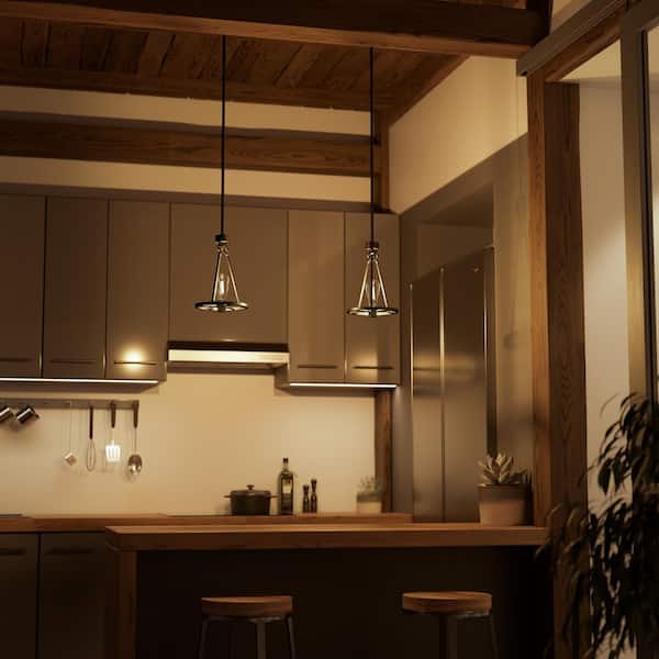 Stratton 1-Light Black Mini Pendant with No Shade