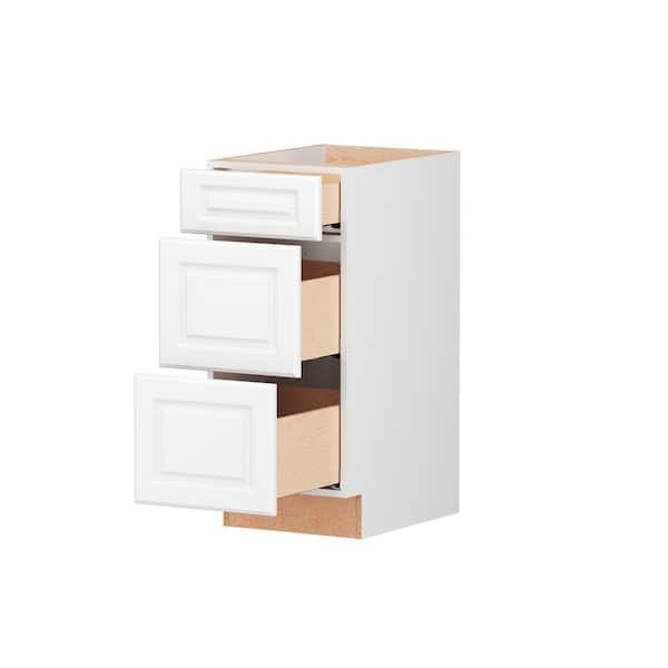 Designer Series Elgin Assembled 18x34.5x21 in. Bathroom Vanity Drawer Base Cabinet in White