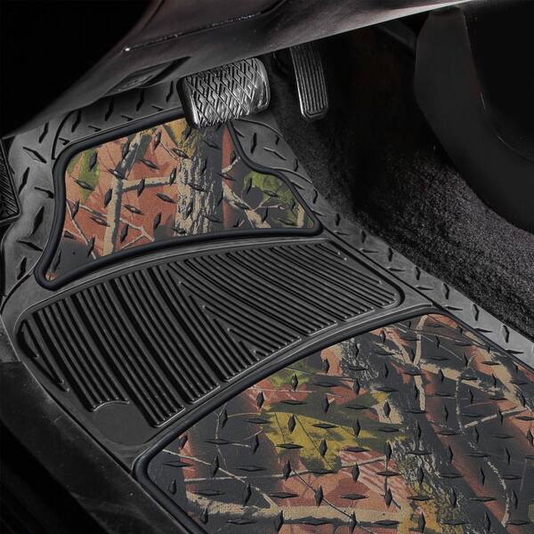4-Piece Premium Trimmable Liners Dark Autumn Camo Car Floor Mats - Full Set