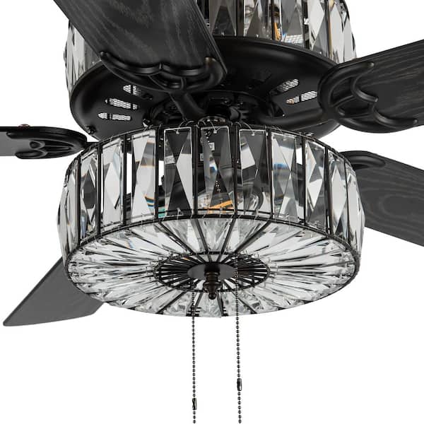 Duchess 52 in. Clear Crystal LED Ceiling Fan With Light