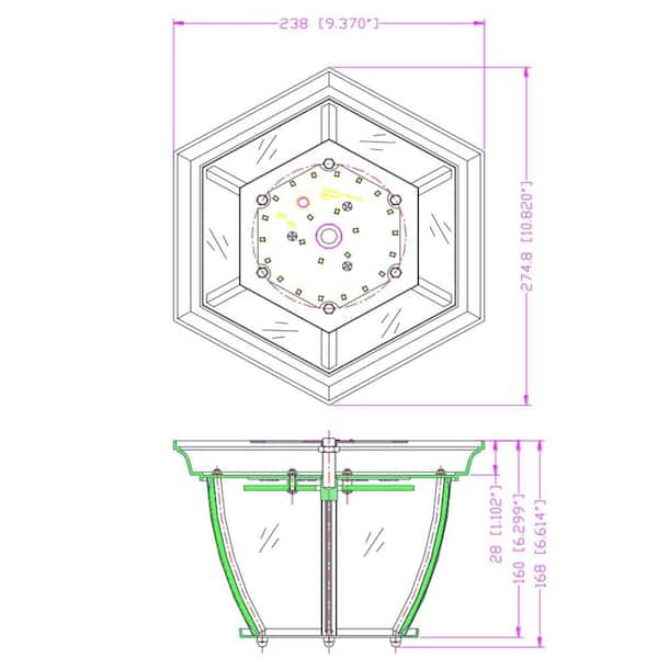 Canterbury II Black Integrated LED Outdoor Flush Mount