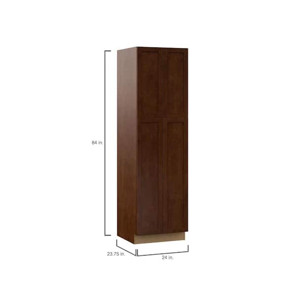 Designer Series Soleste Assembled 24x84x23.75 in. Pantry Kitchen Cabinet in Spice