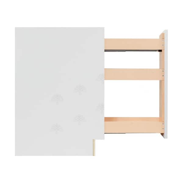 Anchester Assembled 6 in. x 34.5 in. x 24 in. Base Spice Drawer Cabinet in White