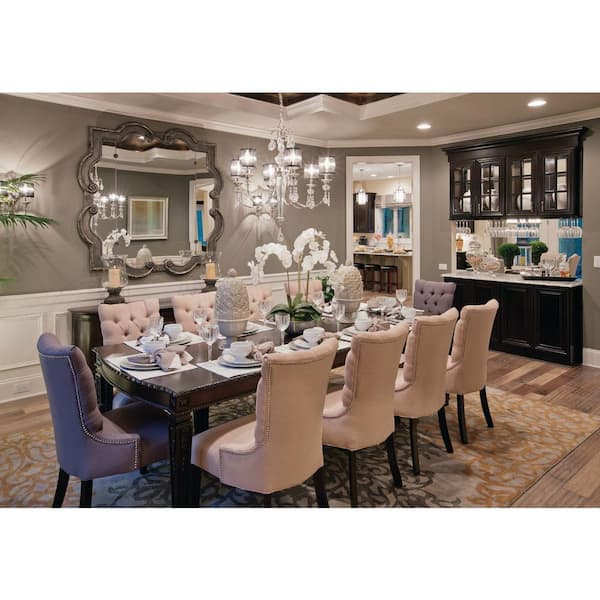 Bay Court Collection 1-Light Brushed Nickel Foyer Pendant with Etched Opal Glass