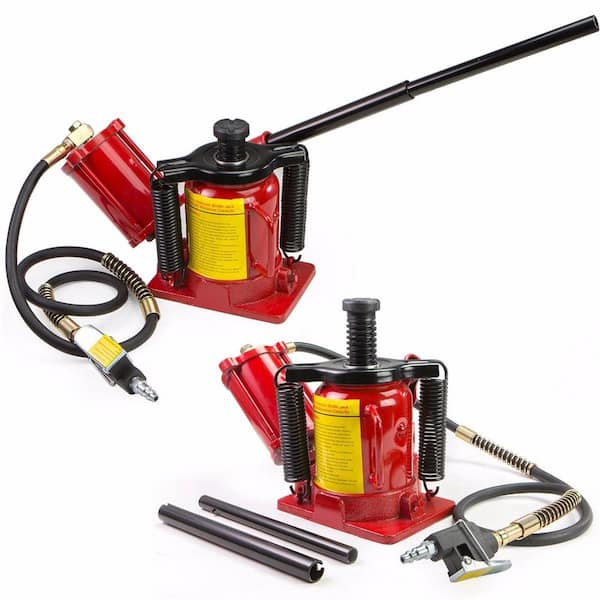 20-Ton Air Hydraulic Bottle Jack Manual 44092 lbs. Heavy-Duty Auto Truck RV Repair