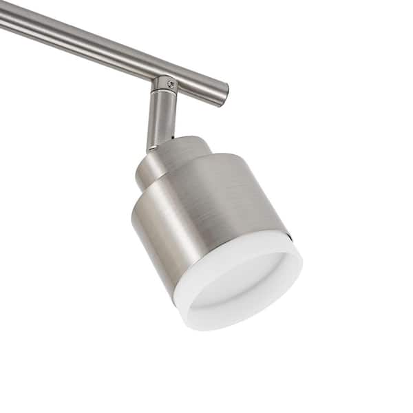 19 in. 3-Light Brushed Steel Integrated LED Track Lighting Kit