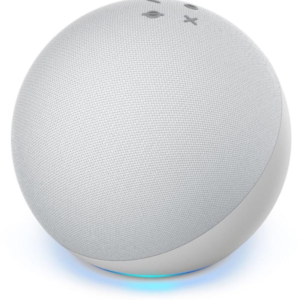 Echo (4th Gen) with Premium Sound, Smart Home Hub, and Alexa - Glacier White