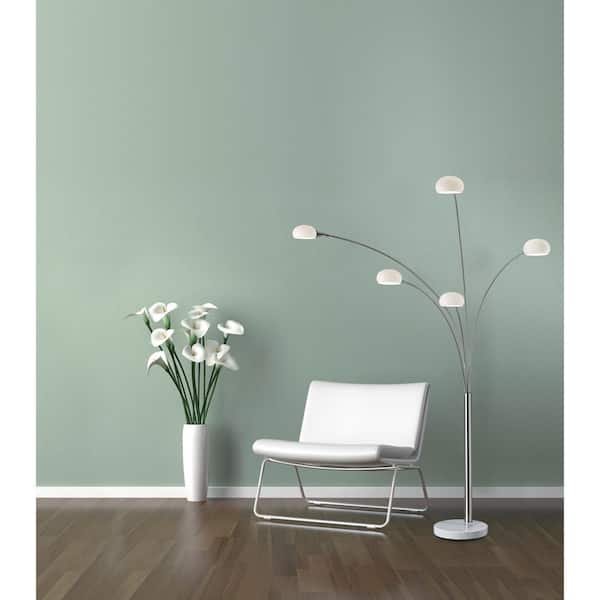 Luna 86 in. Satin Steel Arc Lamp