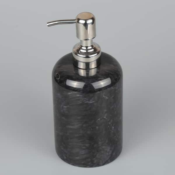 Natural Black Marble Liquid Hand Soap Lotion Dispenser Liquid Hand Sanitizer Soap Jar for Bathroom Kitchen Countertop
