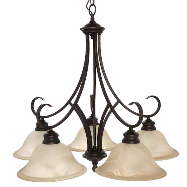 Lancaster Collection 5-Light Rubbed Bronze Chandelier