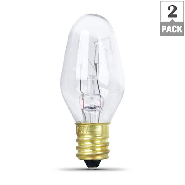 10-Watt Soft White (2700K) C7 Candelabra E12 Base Dimmable Incandescent Appliance Light Bulb (2-Pack)