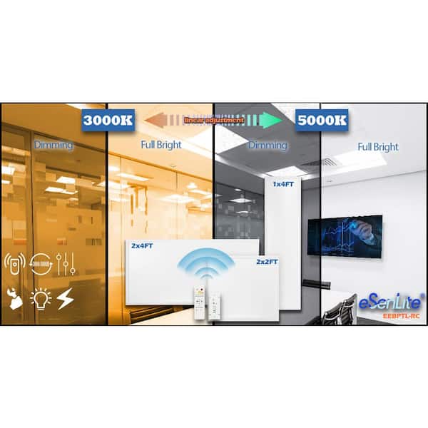 2 ft. x 4 ft. Integrated LED Panel Light Troffer Backlit 6500LM 630W Equivalent White Dim CCT Color Changeable (60-PC)