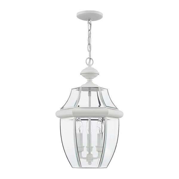 Monterey 3-Light White Hardwired Outdoor Pendant Light