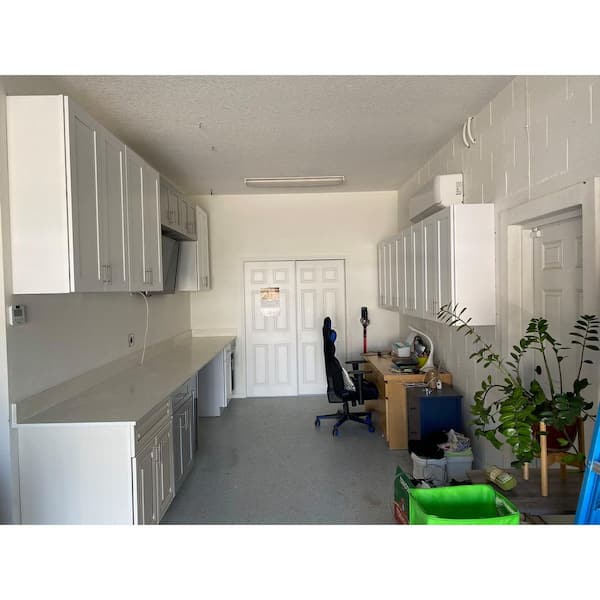 Ready to Assemble 15x34.5x24 in. Shaker Base with 1 Standard Drawer with 2 Deep Drawers in White