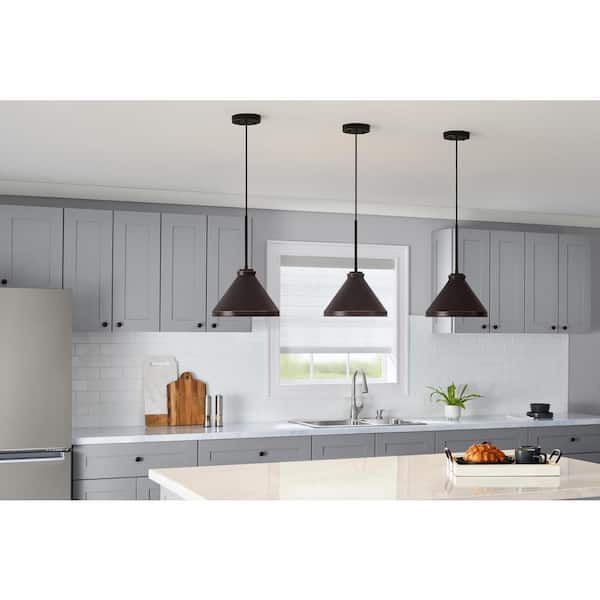 2-1/4 in. Large Oil-Rubbed Bronze Metal Cone Pendant Light Shade