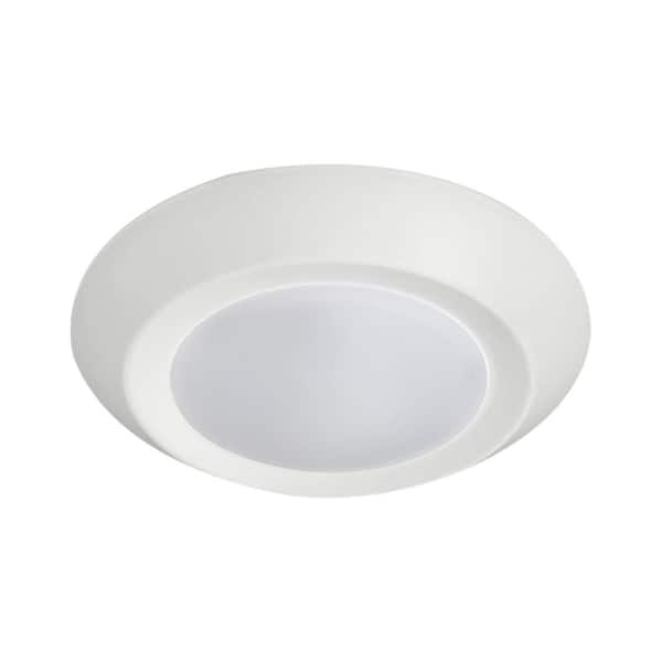 7.5 in. White Integrated LED Miniature Disk Flush Mount Ceiling Light Fixture (6-Pack)