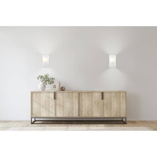 Troy 3 3 in. W x 11.8 in. H 1-Light Matte Nickel Wall Sconce with Frosted Glass Shade