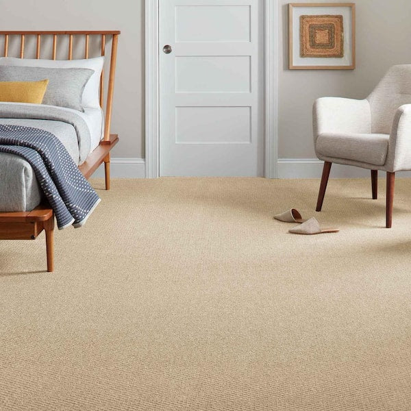 Katama II  - Thatched Straw - Beige 30.7 oz. Triexta Pattern Installed Carpet