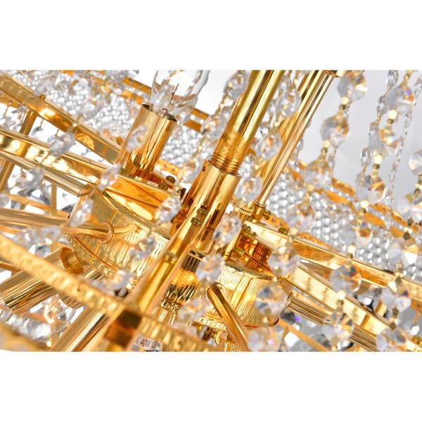 Empire 19 Light Down Chandelier With Gold Finish