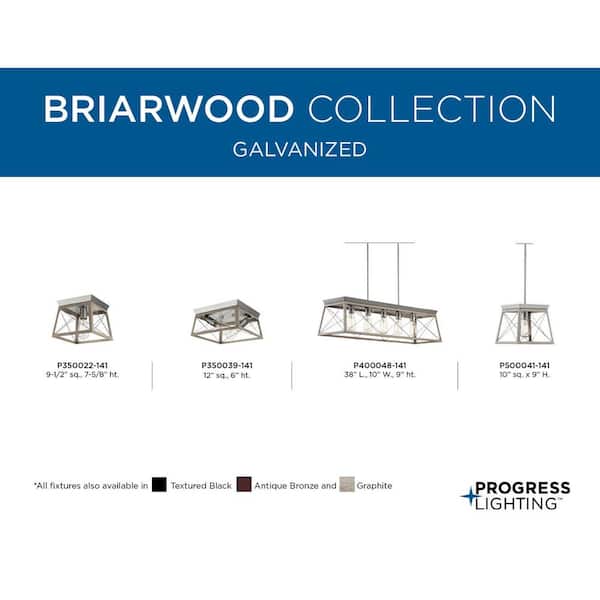 Briarwood Collection 1-Light Bleached Oak Kitchen Farmhouse Mini-Pendant Hanging Light