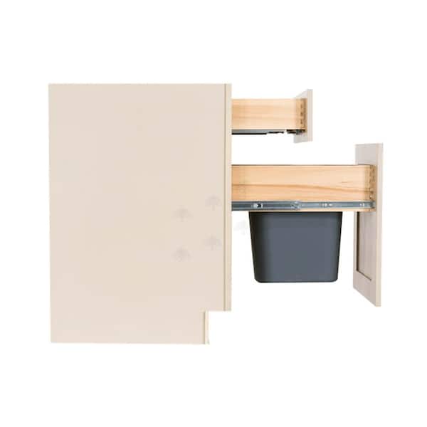 Lancaster Shaker Assembled 18x34.5x24 in. Base Wasket Cabinet in Stone Wash